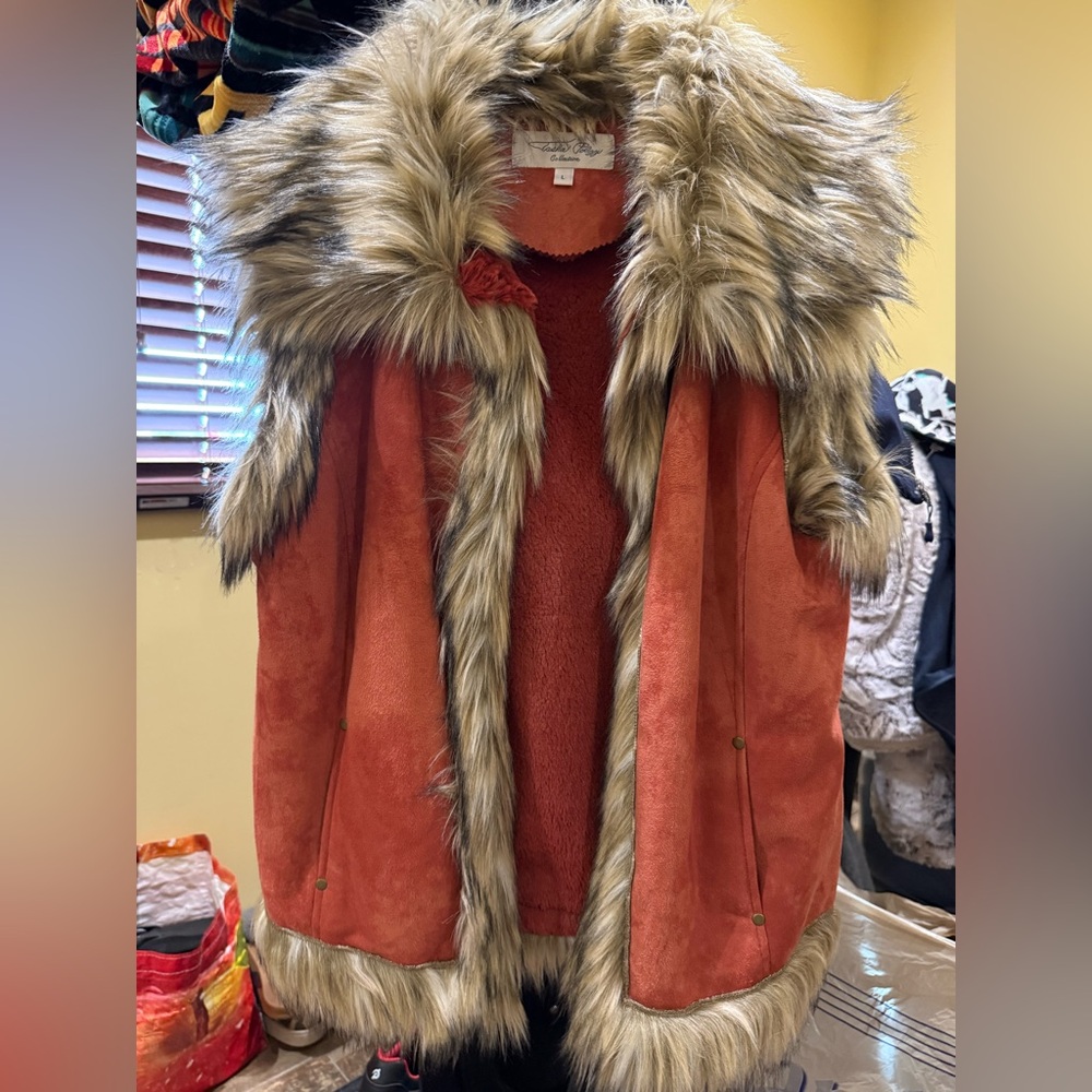 Tasha Palizzi vest with faux fur!